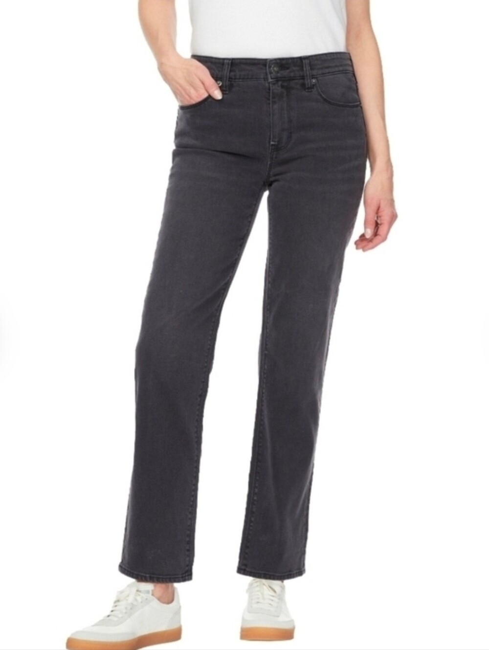 ❤️ HUDSON MID-RISE STRAIGHT LEG JEANS, 10 (30)
